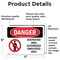 Signmission Restricted Area Authorized Employees Only Danger Sign, Vinyl Decal, 7in W x 5in L, 2PK OS-2PACK-DS-D-57-L-1548 - alternate 4